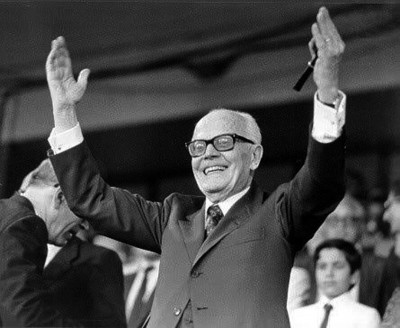 Il Presidente Pertini esulta alla vittoria dell'Italia sulla Germania a Spagna 1982